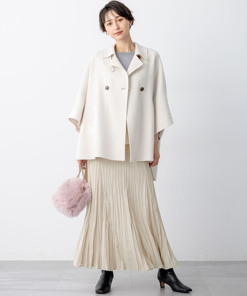 ニット セーター 「洗える」ウーステッドウール カラーブロック