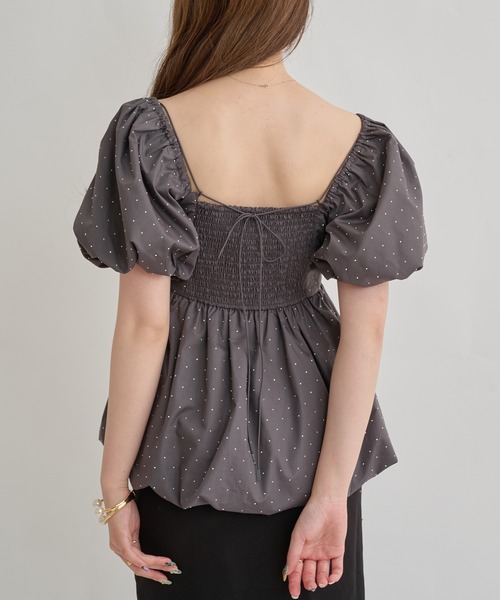 「Ambre Neige」 半袖ブラウス FREE オフホワイト レディース_画像2