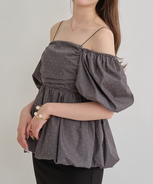 「Ambre Neige」 半袖ブラウス FREE オフホワイト レディース_画像7