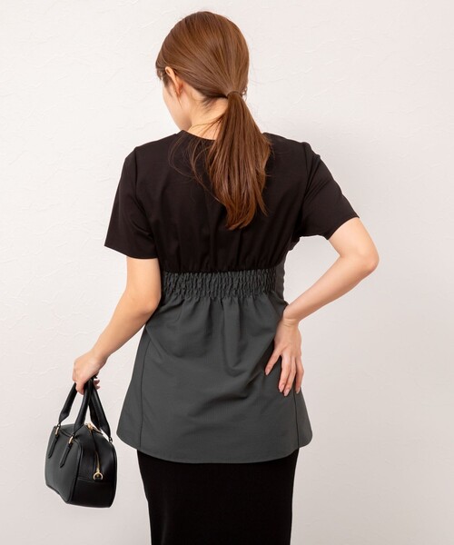 [NOLLEY'S] трикотаж с коротким рукавом 38 темно-синий женский 