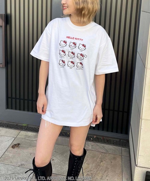 「4GEEKs by SPIRALGIRL」 半袖Tシャツ「Sanrio charactersコラボ」 FREE ホワイト レディース_画像2