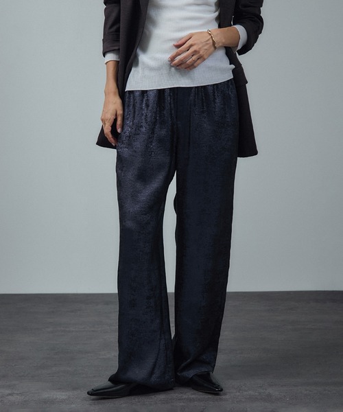 SALON adam et rope'（サロン アダム エ ロペ） パンツ サテンワイド