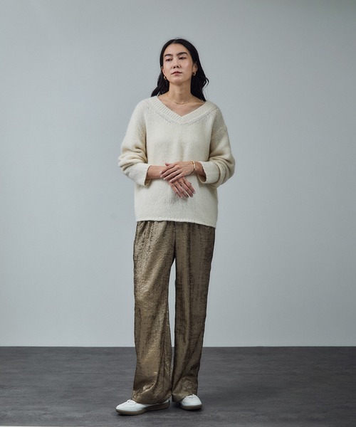 SALON adam et rope'（サロン アダム エ ロペ） パンツ サテンワイド