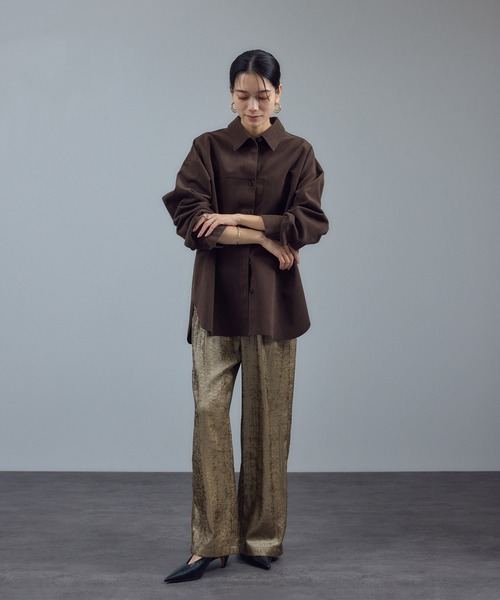 SALON adam et rope'（サロン アダム エ ロペ） パンツ サテンワイド