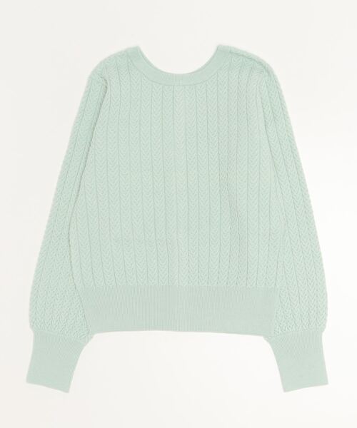 「組曲」 長袖ニット S2 グリーン レディース_画像2