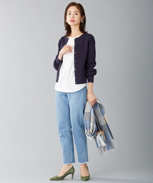 「組曲」 長袖ニット S2 グリーン レディース_画像4