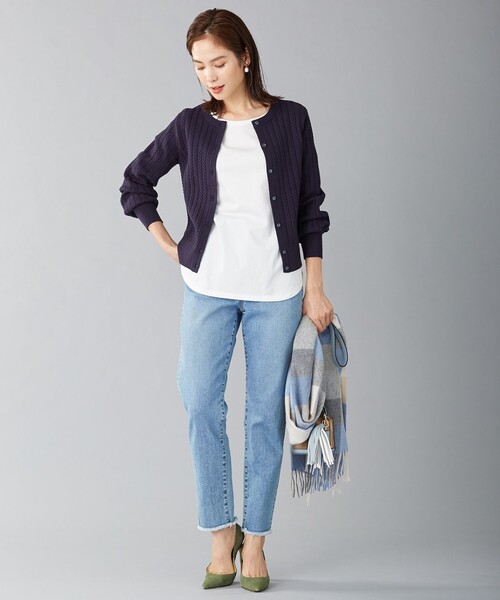 「組曲」 長袖ニット S2 グリーン レディース_画像5