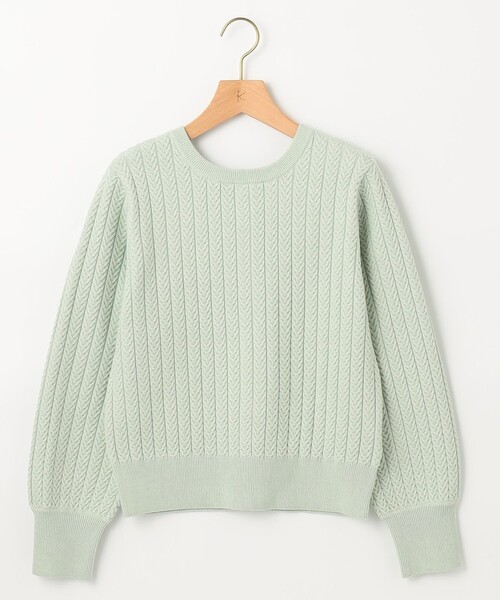 「組曲」 長袖ニット S2 グリーン レディース_画像8