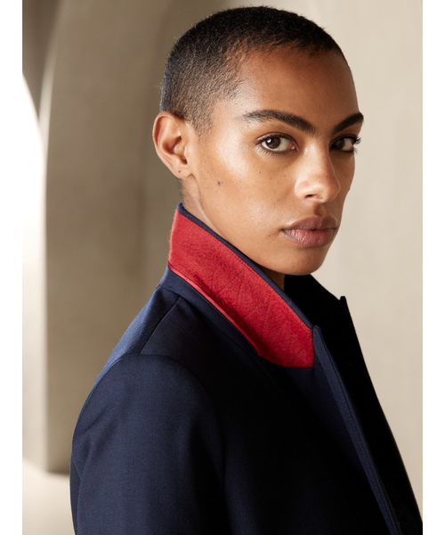 BANANA REPUBLIC」 ジャケット 6 ネイビー レディース : ZOZOTOWN