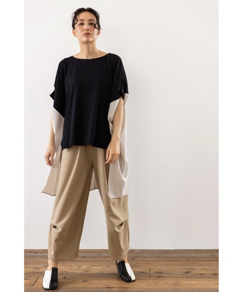 「OSMOSIS」 半袖カットソー ONE SIZE ブラック レディース_画像2