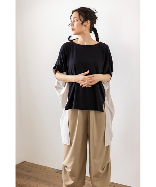 「OSMOSIS」 半袖カットソー ONE SIZE ブラック レディース_画像5