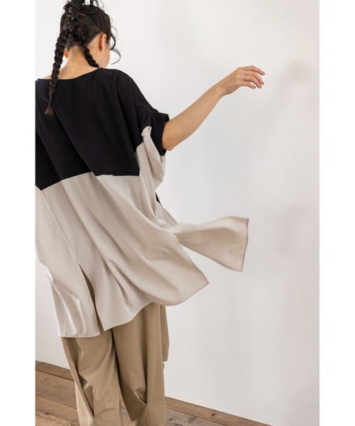 「OSMOSIS」 半袖カットソー ONE SIZE ブラック レディース_画像7