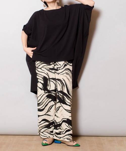 「OSMOSIS」 半袖カットソー ONE SIZE ブラック レディース_画像8