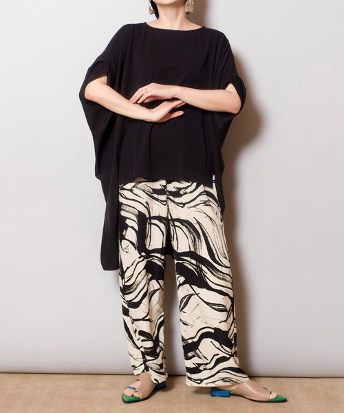 「OSMOSIS」 半袖カットソー ONE SIZE ブラック レディース_画像9