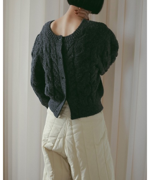 anuke（アンヌーク） カーディガン Halfsleeve Cable Cardigan