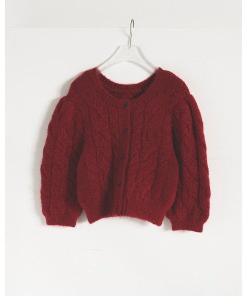anuke（アンヌーク） カーディガン Halfsleeve Cable Cardigan