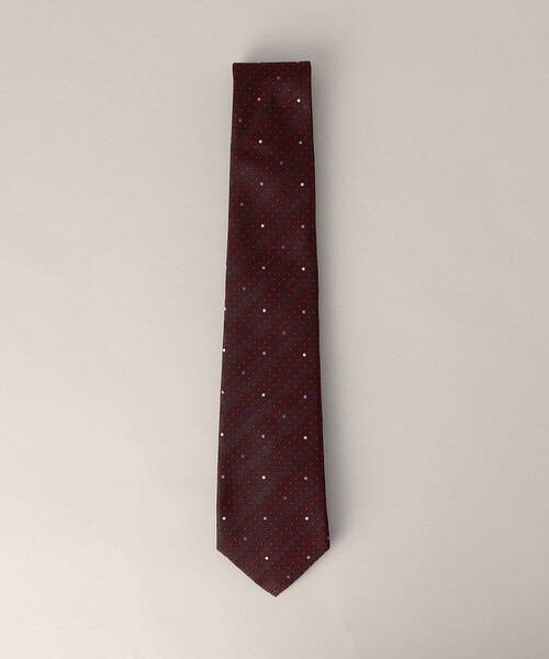 コムサ・メン（COMME CA MEN）/ドット×ストライプ レギュラータイ COMME CA MEN（コムサメン） ネクタイ ドット×ストライプ レギュラー