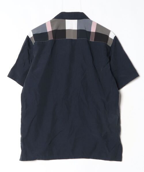 「BLACK LABEL CRESTBRIDGE」 半袖シャツ M ネイビー メンズの画像