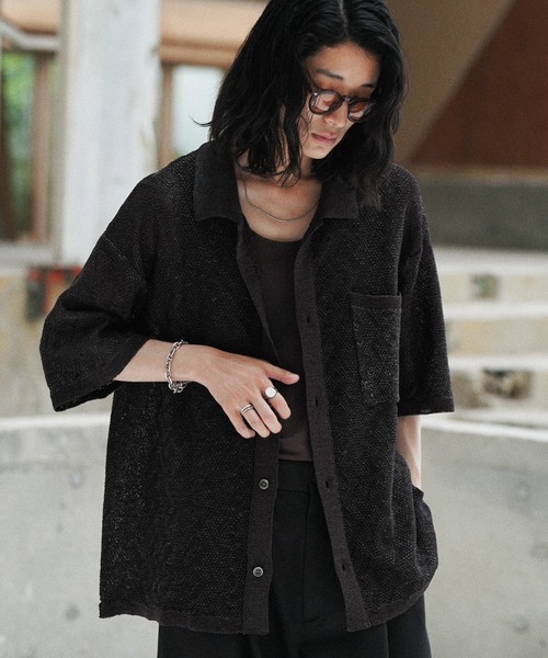 「WYM LIDNM」 半袖シャツ M グレー メンズ_画像2