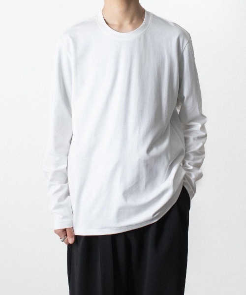 新品 コットンダブルフェイス オーバーサイズTシャツ ホワイト ATTACHMENT（アタッチメント） tシャツ コットン ダブルフェイス