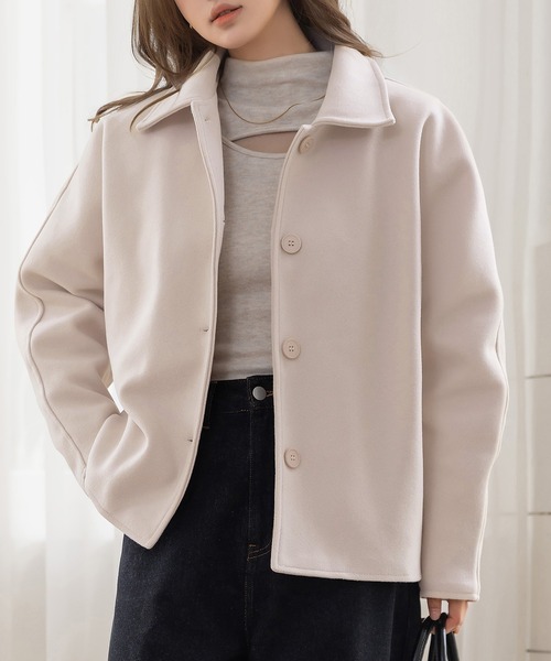 DAY CLOSET コート アウター 「裏キルティング/前後アシメで後ろ姿