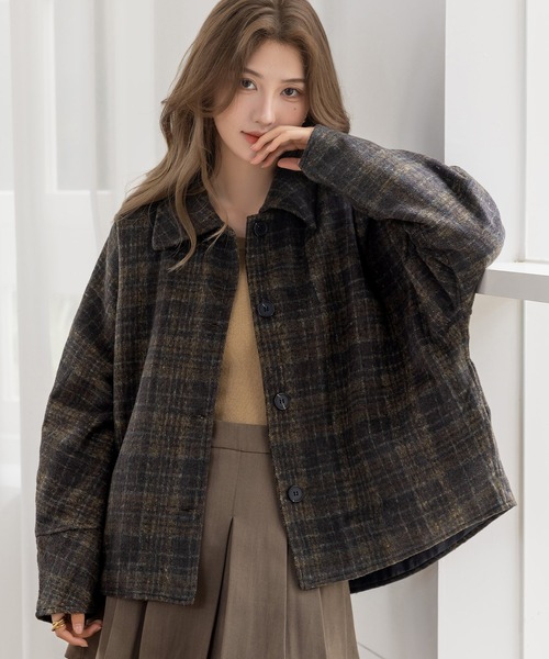 DAY CLOSET コート アウター 「裏キルティング/前後アシメで後ろ姿