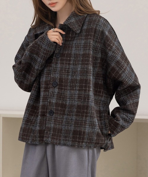 DAY CLOSET コート アウター 「裏キルティング/前後アシメで後ろ姿