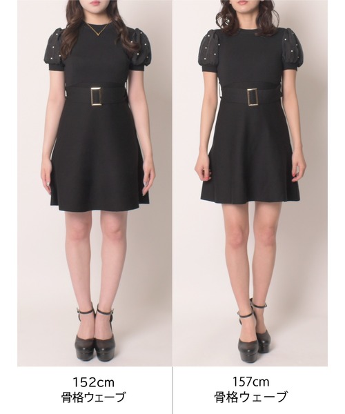 「MIIA」 半袖ワンピース FREE ベージュ レディース_画像2