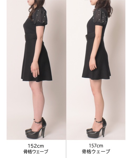 「MIIA」 半袖ワンピース FREE ベージュ レディース_画像3