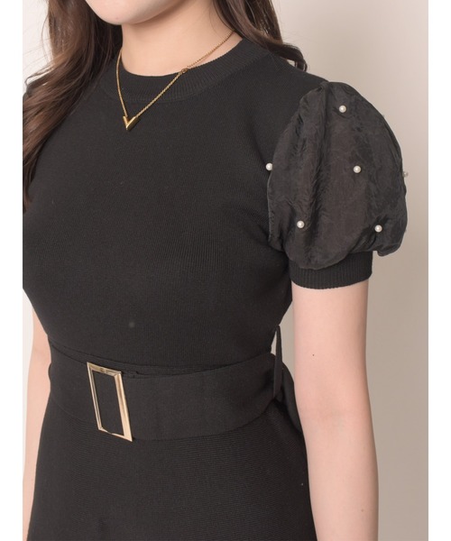 「MIIA」 半袖ワンピース FREE ベージュ レディース_画像5