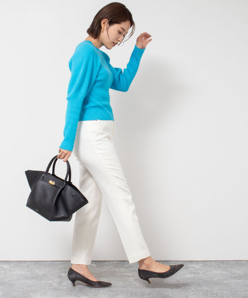 「NOLLEY'S」 パンツ 36 ライトグレー レディース_画像4