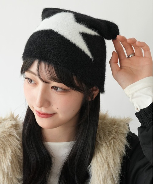 Port（ポート） ニット帽 ニットキャップ 「 」 スター キャット