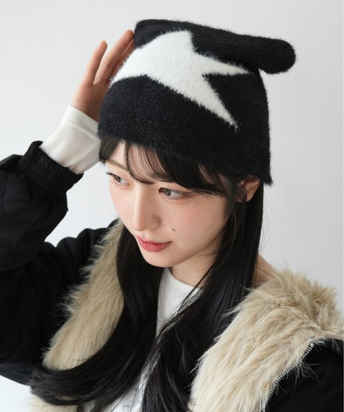 Port（ポート） ニット帽 ニットキャップ 「 」 スター キャット