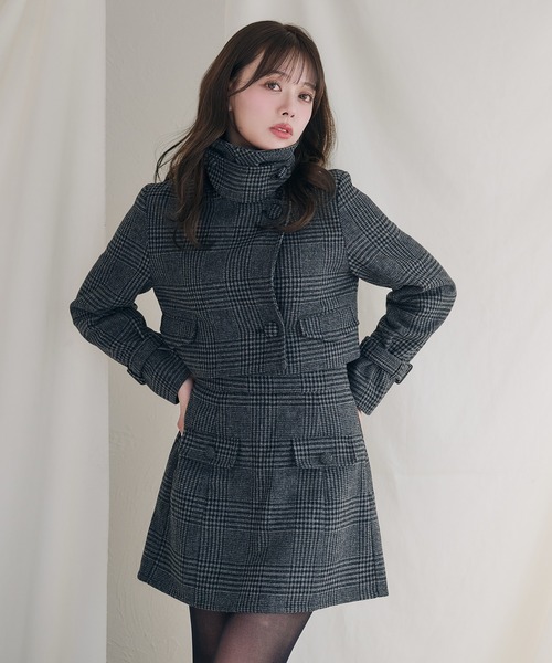 fupel セットアップ 3way short stand collar coat setup / 3way