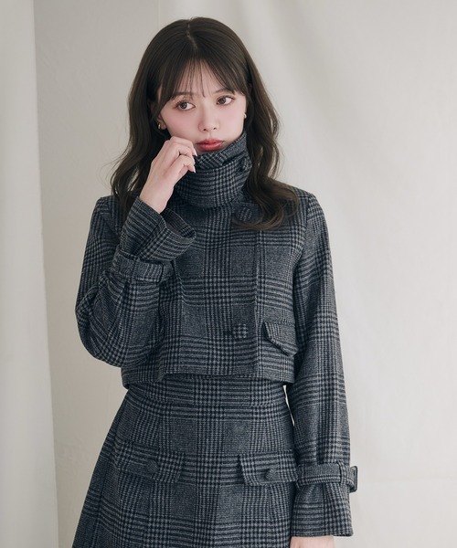 fupel セットアップ 3way short stand collar coat setup / 3way