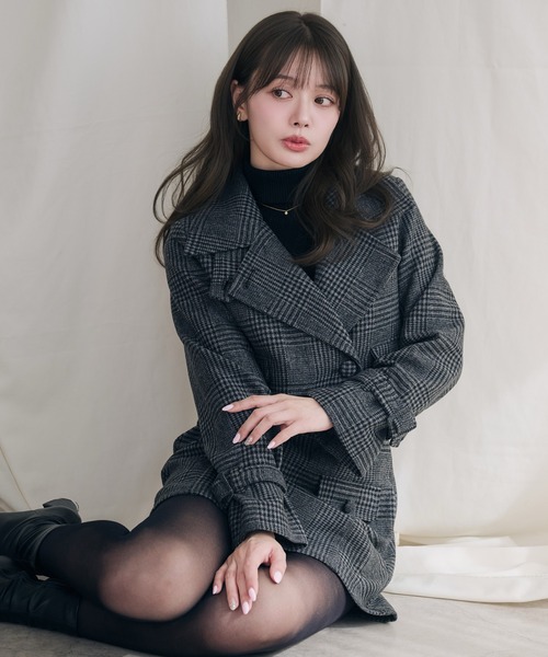 fupel セットアップ 3way short stand collar coat setup / 3way