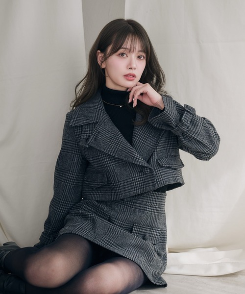 fupel セットアップ 3way short stand collar coat setup / 3way