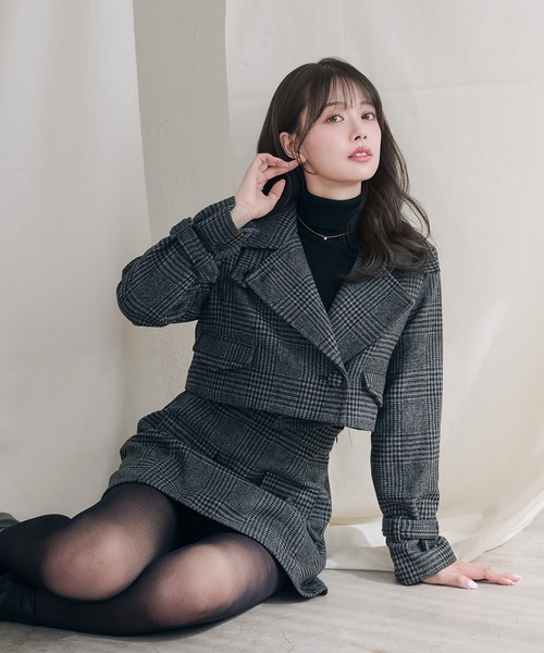 fupel セットアップ 3way short stand collar coat setup / 3way