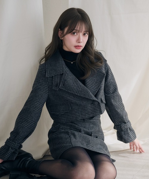 fupel セットアップ 3way short stand collar coat setup / 3way