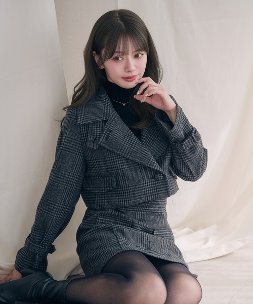 fupel セットアップ 3way short stand collar coat setup / 3way