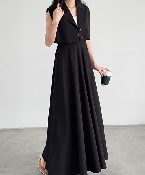 「ECLIN」 セットアップ L ブラック レディース_画像5