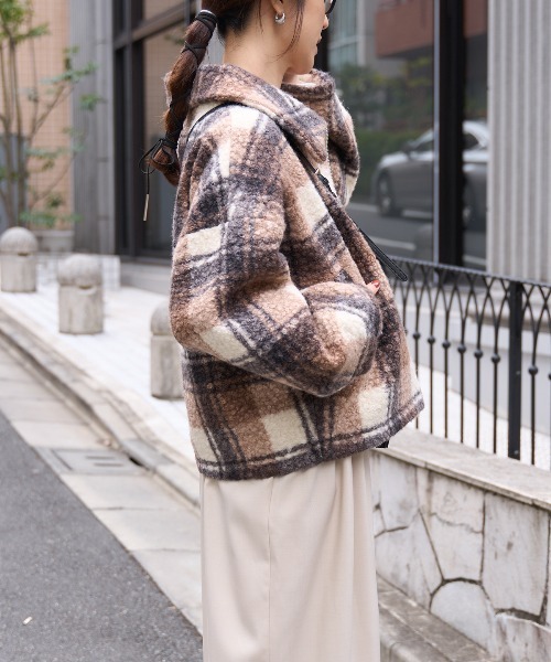 TRIANGLE PALETTE ブルゾン アウター チェック柄 ショート丈