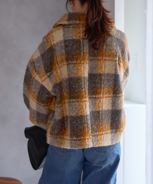 TRIANGLE PALETTE ブルゾン アウター チェック柄 ショート丈