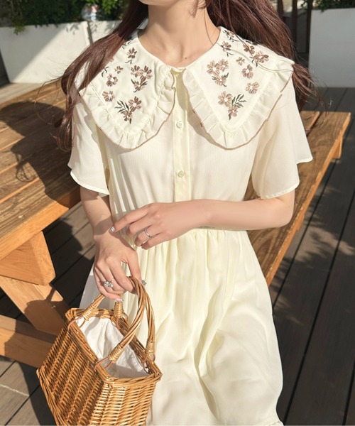 「apres jour」 半袖ワンピース X-LARGE ピンク レディース_画像2