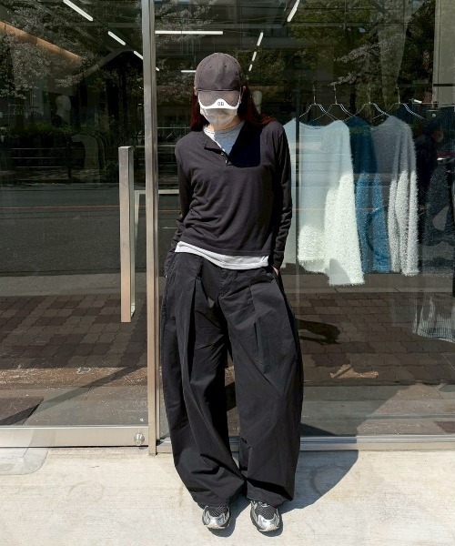 チノパン 「Chikashitsu +」pleats chino wide pants / 「チカシツプラス」プリーツチノワイドパンツ_3