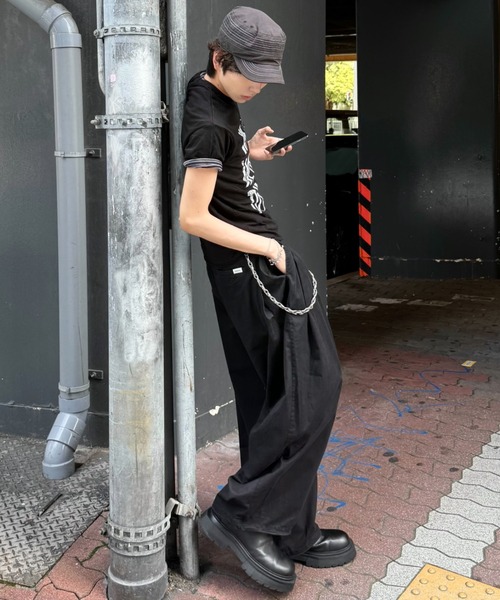 Chikashitsu+（チカシツプラス） ワイドパンツ チノパン 「Chikashitsu