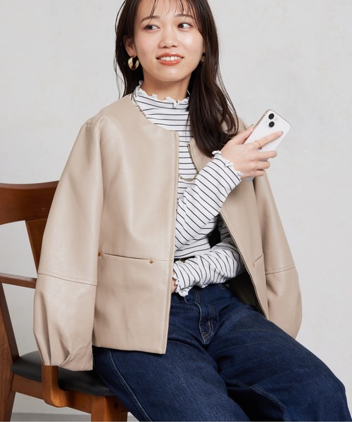 「Chez toi」 ブルゾン FREE アイボリー レディースの画像2