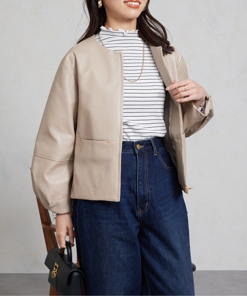 「Chez toi」 ブルゾン FREE アイボリー レディースの画像5