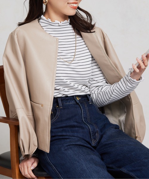 「Chez toi」 ブルゾン FREE アイボリー レディースの画像8