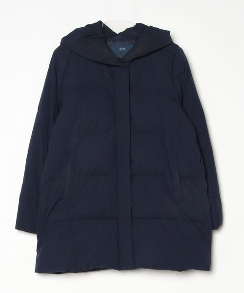 シップス　ネイビー フード付き ダウンジャケット SHIPS（シップス） ダウンコート SMALL ネイビー レディース